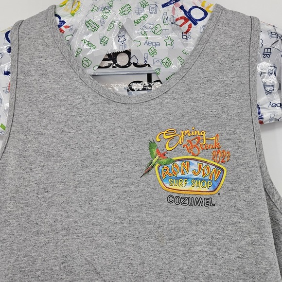 Ron Jon Surf Shop Tank Top Mens Medium Cozumel‎ Parrot Tiki Graphic Spring Break - Picture 3 of 10
